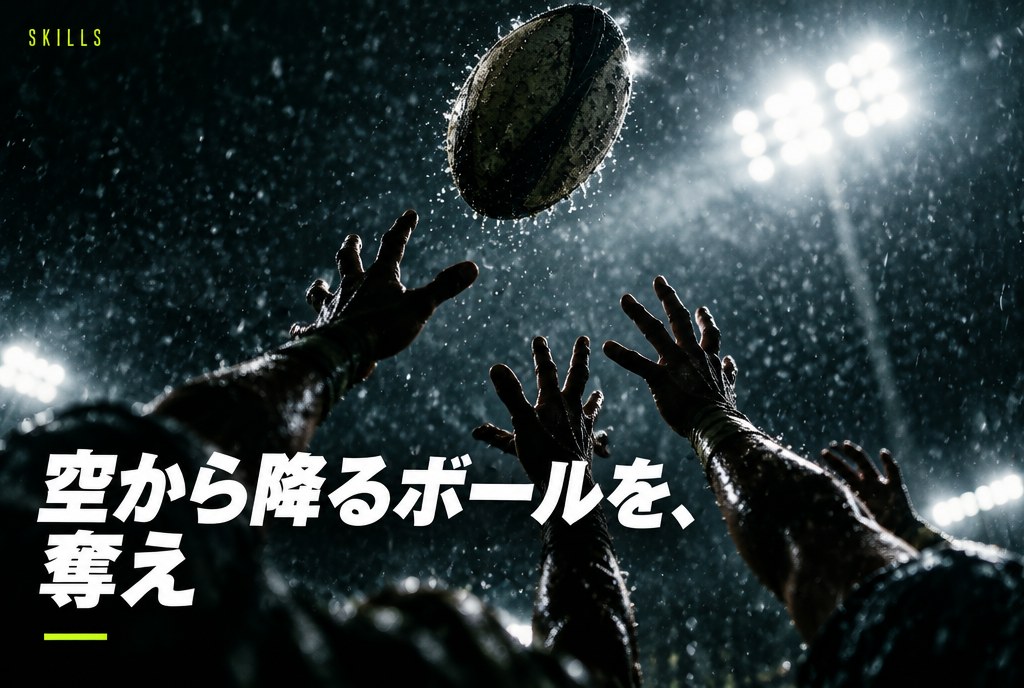 ハイボールキャッチのコツ|FB・WTBが空中戦で負けない“膝・手・声”の3原則